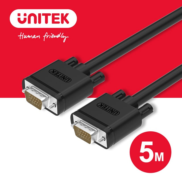 UNITEK VGA高畫質傳輸線 公對公 5M (Y-C505G)