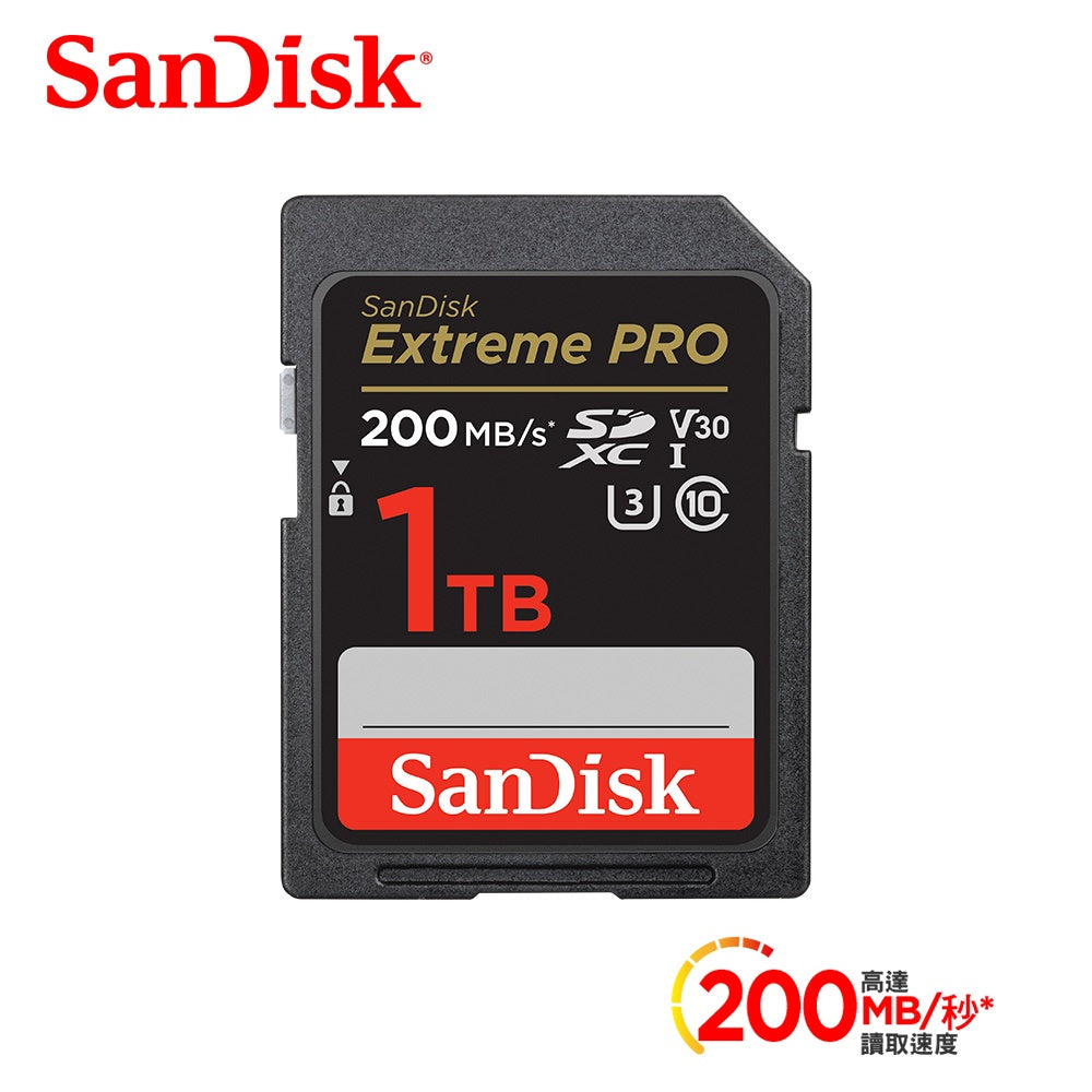 [Comprehensive upgrade] SanDisk Extreme Pro 200MB/s SDXC V30 1TB memory card