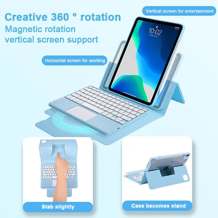 [360° Rotation] Suitable for iPad Pro11 Keyboard Cover Air5/4 Detachable Bottom Case Bluetooth Keyboard Case