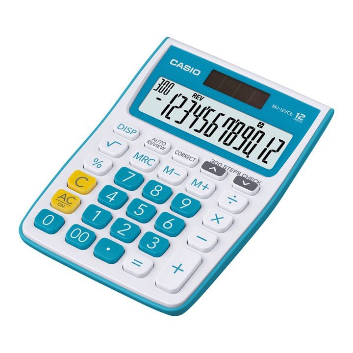 Casio MJ-12VCB Blue Shop Trade Calculator 12 Digit Function