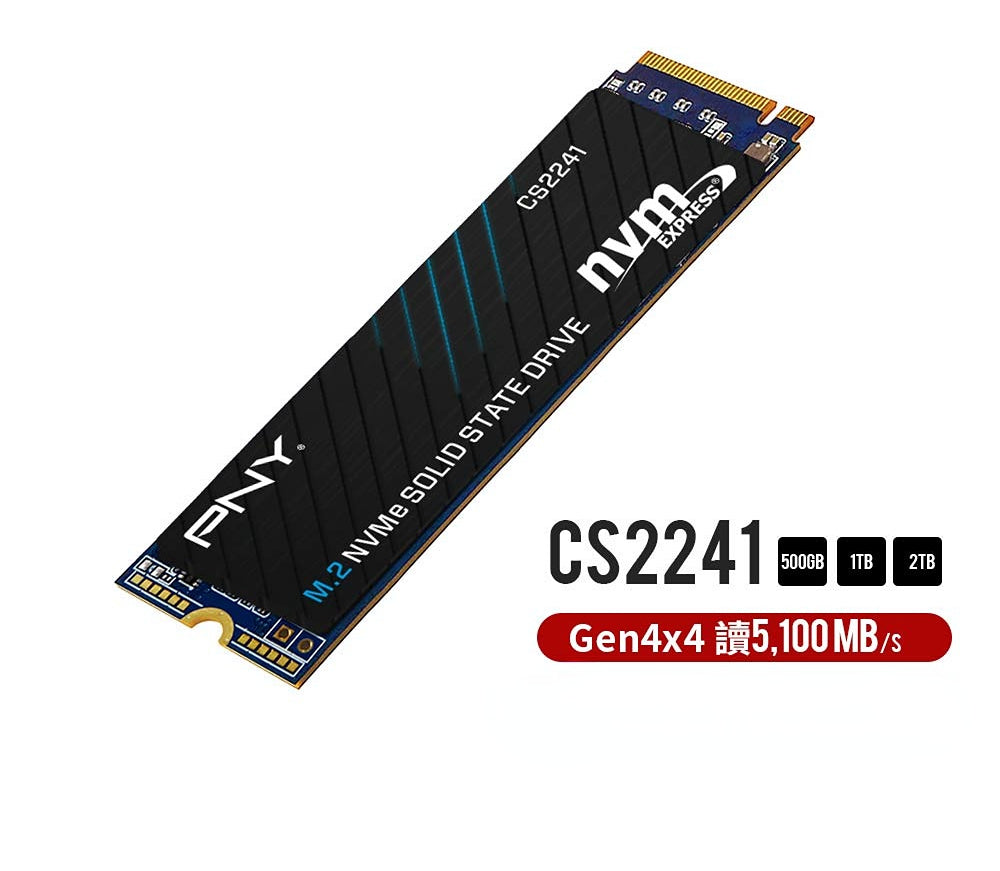 PNY CS2241 500GB/ 1TB/ 2TB M2.2280 PCIe SSD固態硬碟