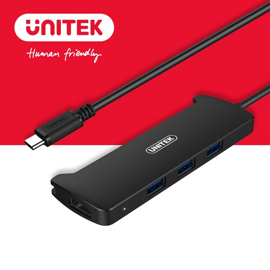 UNITEK Type-C to HDMI 3port Hub USB3.1Gen1 dual-function hub (Y-V300ABK)